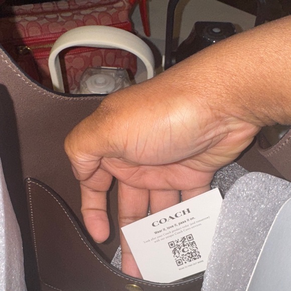 Coach Brooklyn Dark Brown Leather Shoulder Bag - Picture 6 of 9